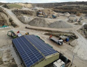 Solar Panels installed at Suttle Stone Quarries’ Swanworth Quarry workshop.