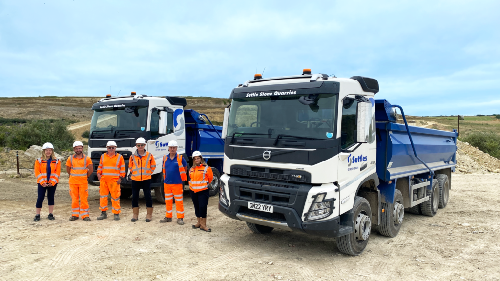Suttle Stone Quarries invests in 2 new efficient lorries for delivery of its loose stone products