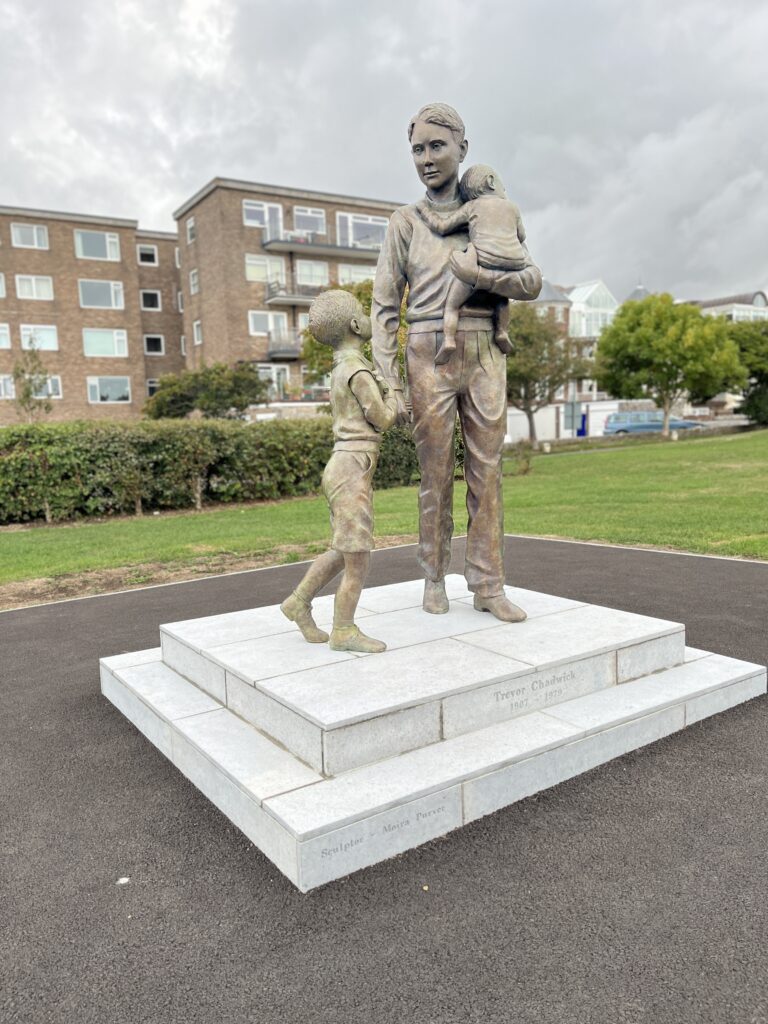 The statue, created by local sculptor Moira Purver