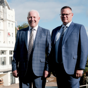 Paul Santer and Phil Ramadan, Director and Chairman of CECA SW, pictured at The Grand Hotel in Torquay where the annual lunch is held