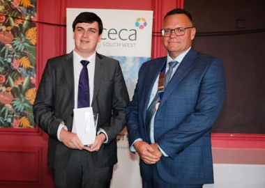 Suttles Engineer Nick Olds receiving his CECA South West award